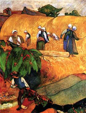 Paul Gauguin Harvest Scene